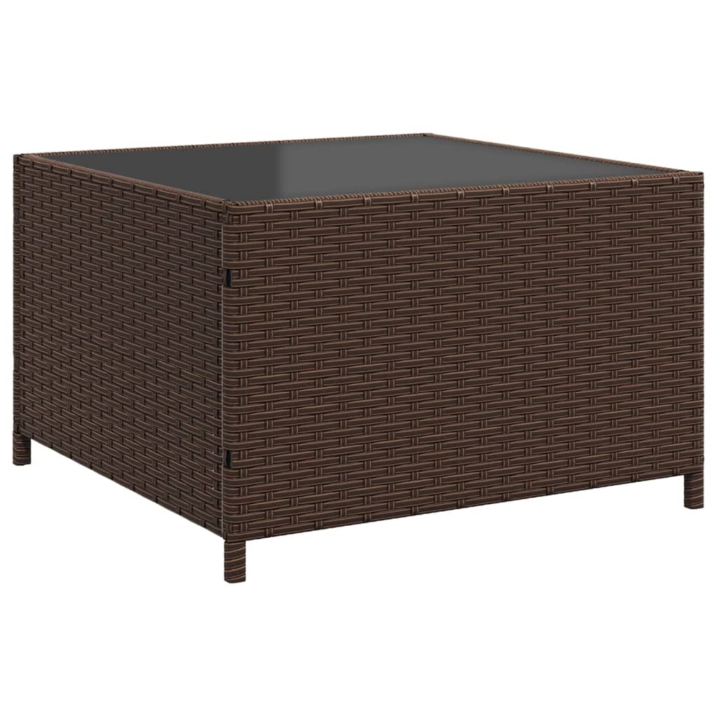 Tuinbank met tafel en kussens L-vormig poly rattan bruin is nu te koop bij PeponiXL, paradijselijk wonen!