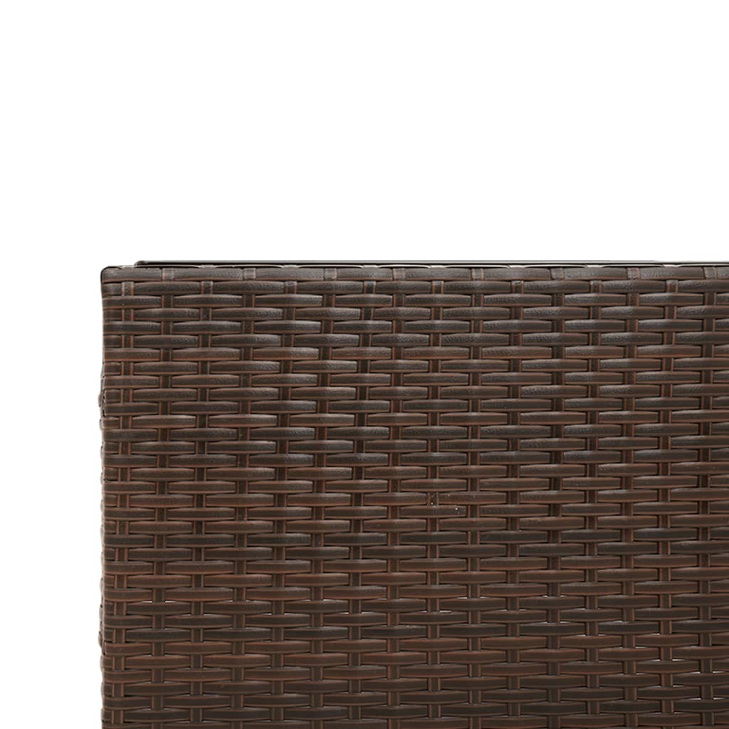 Tuinbank met tafel en kussens L-vormig poly rattan bruin is nu te koop bij PeponiXL, paradijselijk wonen!