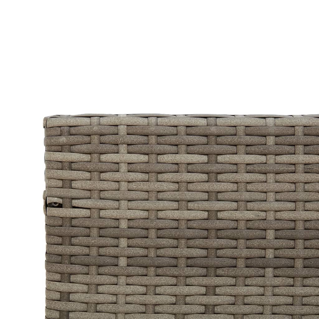 Tuinbank met tafel en kussens L-vormig poly rattan grijs is nu te koop bij PeponiXL, paradijselijk wonen!