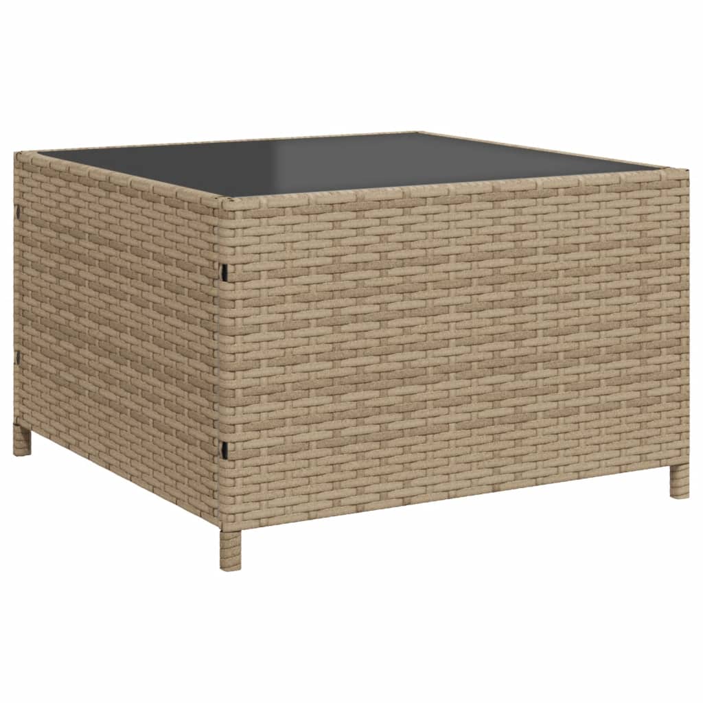 Tuinbank met tafel en kussens L-vormig poly rattan beige is nu te koop bij PeponiXL, paradijselijk wonen!