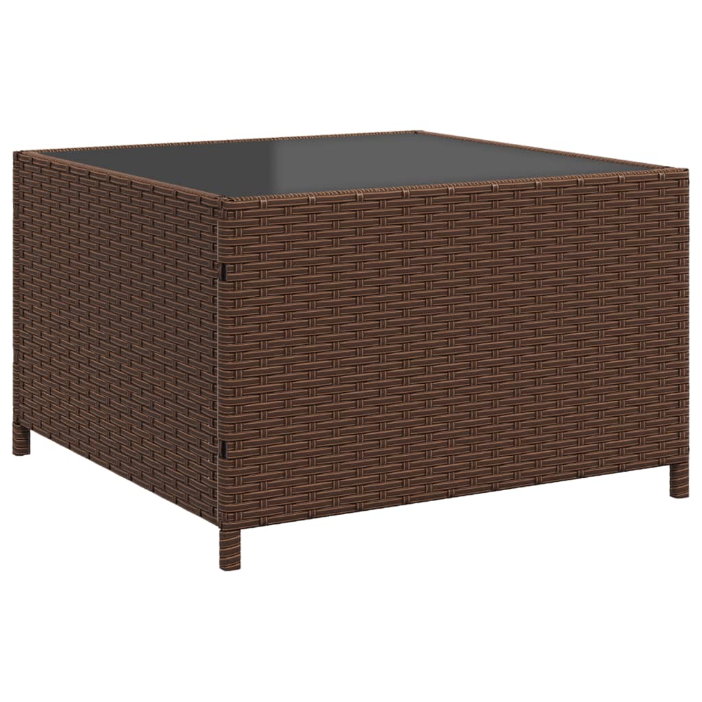 Tuinbank met tafel en kussens L-vormig poly rattan bruin is nu te koop bij PeponiXL, paradijselijk wonen!