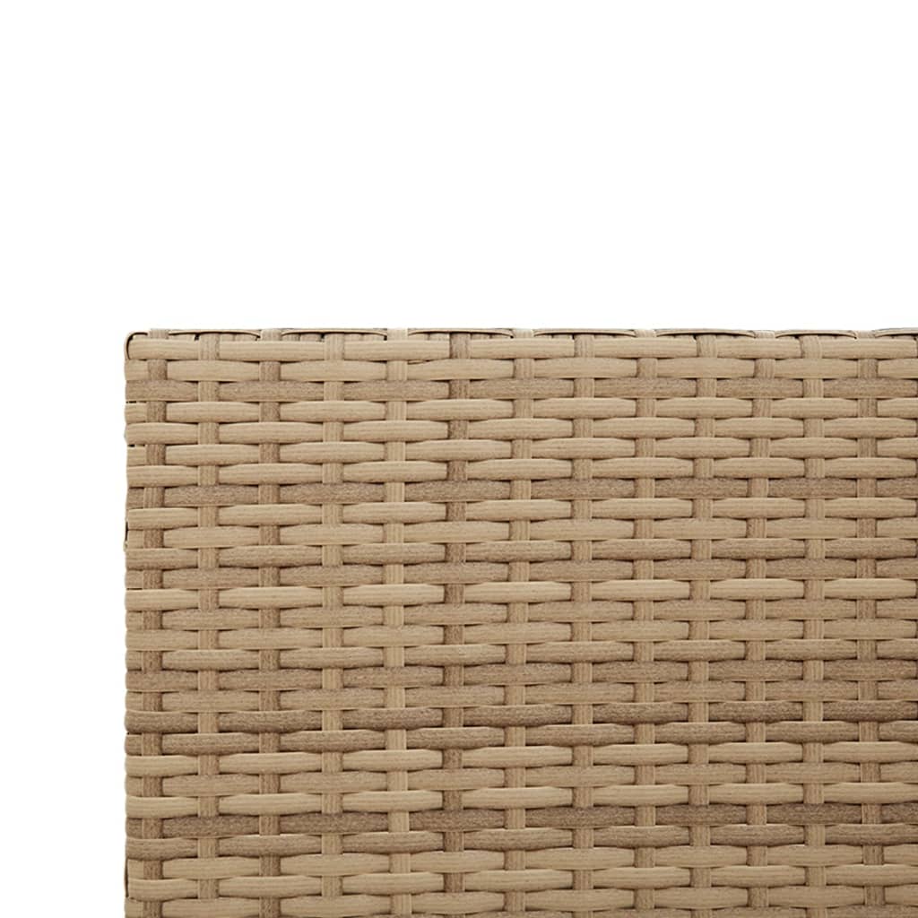 Tuinbank met tafel en kussens L-vormig poly rattan beige is nu te koop bij PeponiXL, paradijselijk wonen!