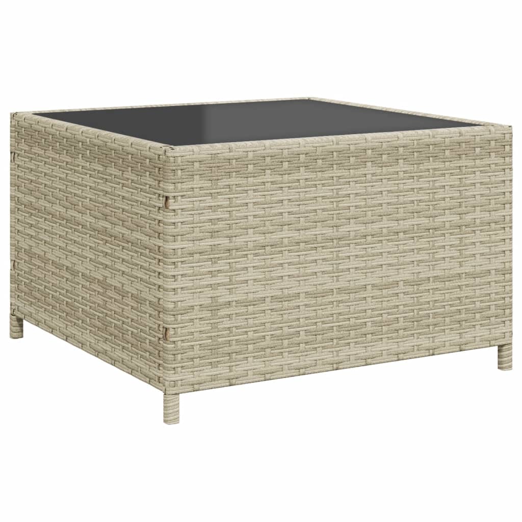 Tuinbank met tafel en kussens L-vormig poly rattan lichtgrijs is nu te koop bij PeponiXL, paradijselijk wonen!