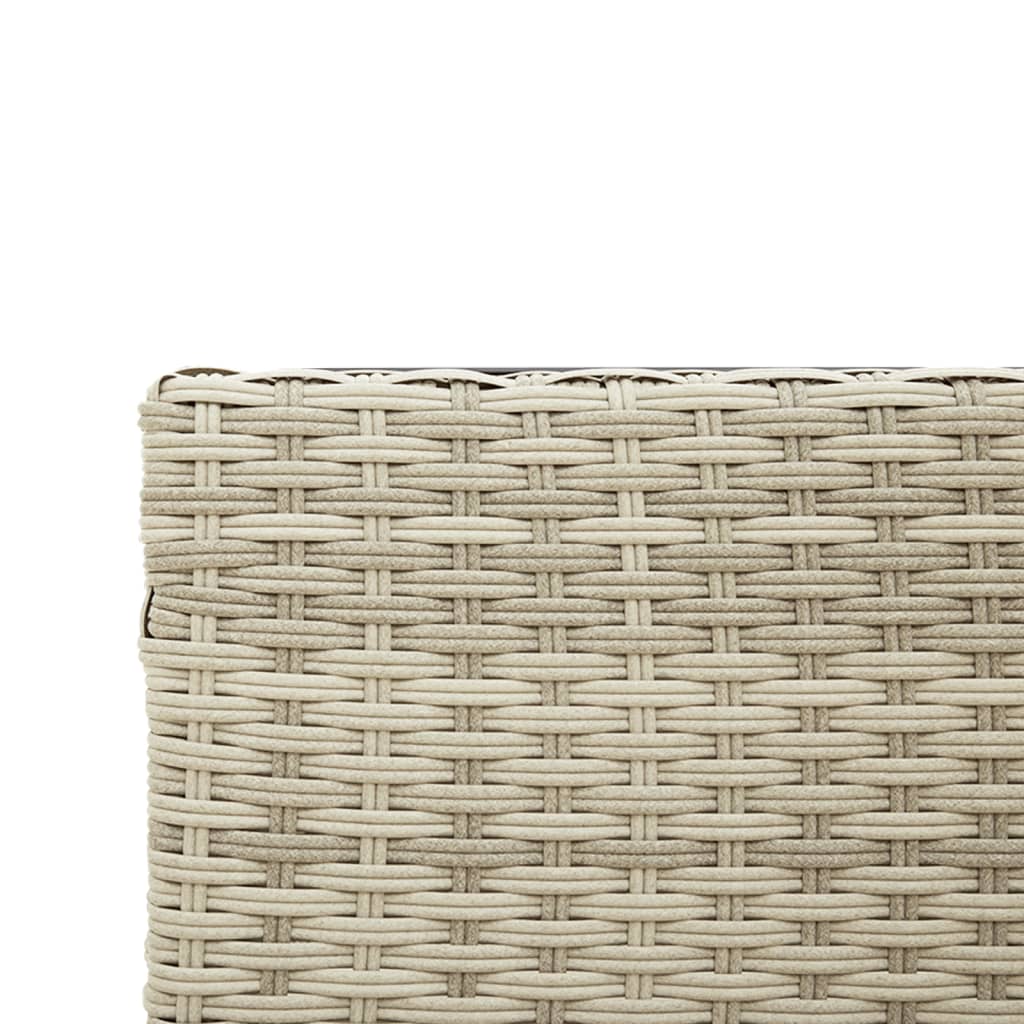 Tuinbank met tafel en kussens L-vormig poly rattan lichtgrijs is nu te koop bij PeponiXL, paradijselijk wonen!