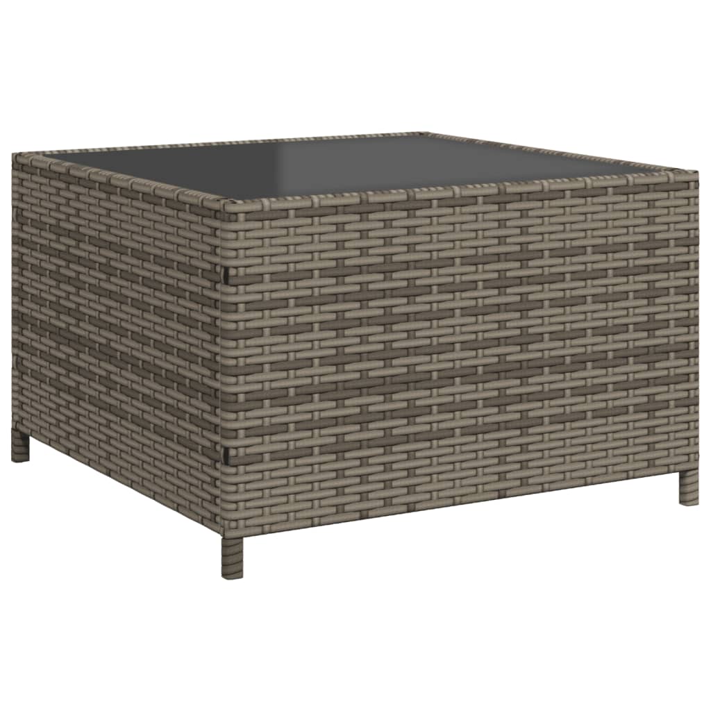 Tuinbank met tafel en kussens L-vormig grijs poly rattan is nu te koop bij PeponiXL, paradijselijk wonen!