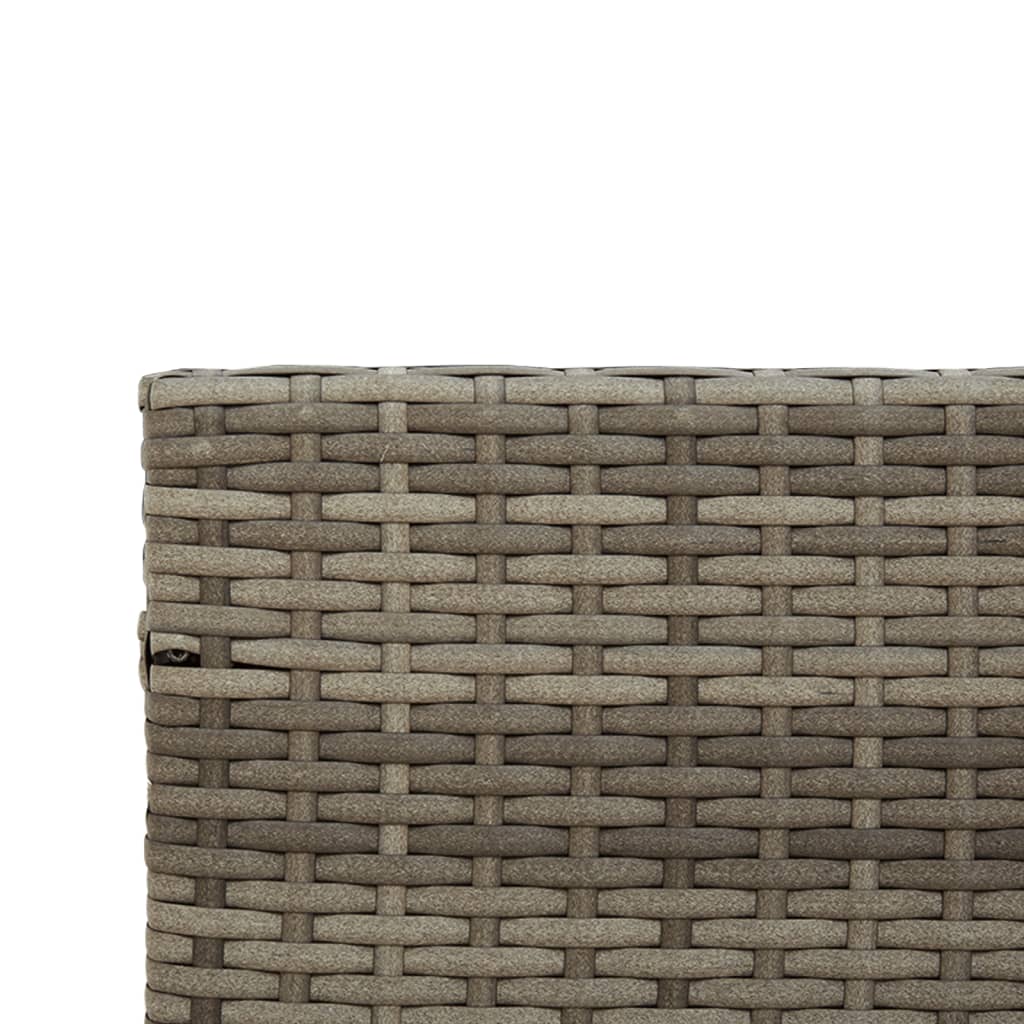 Tuinbank met tafel en kussens L-vormig grijs poly rattan is nu te koop bij PeponiXL, paradijselijk wonen!