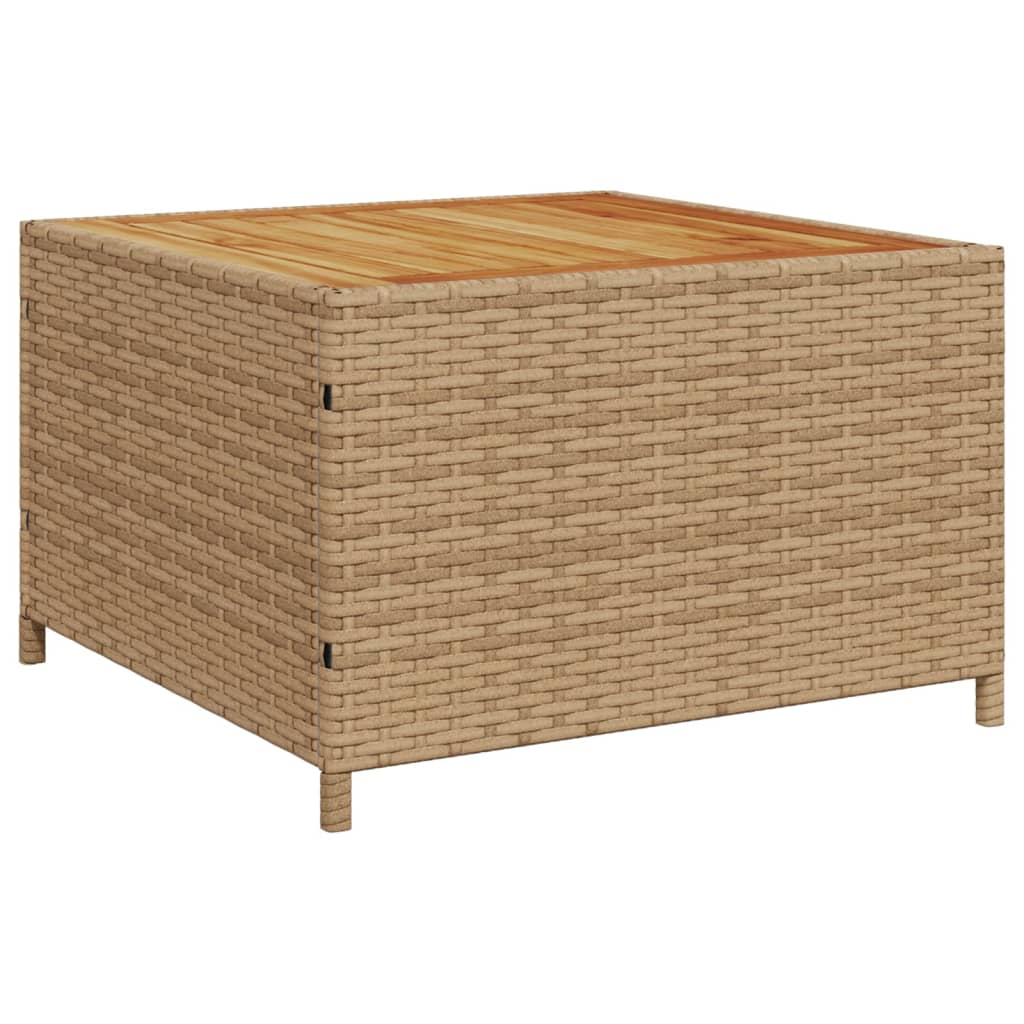 Tuinbank met tafel en kussens L-vormig poly rattan beige is nu te koop bij PeponiXL, paradijselijk wonen!