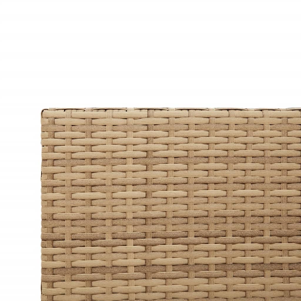 Tuinbank met tafel en kussens L-vormig poly rattan beige is nu te koop bij PeponiXL, paradijselijk wonen!