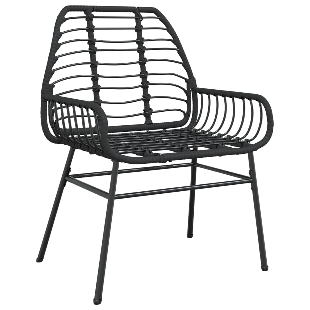 Tuinstoelen 2 st poly rattan zwart is nu te koop bij PeponiXL, paradijselijk wonen!
