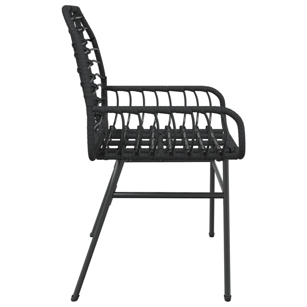 Tuinstoelen 2 st poly rattan zwart is nu te koop bij PeponiXL, paradijselijk wonen!