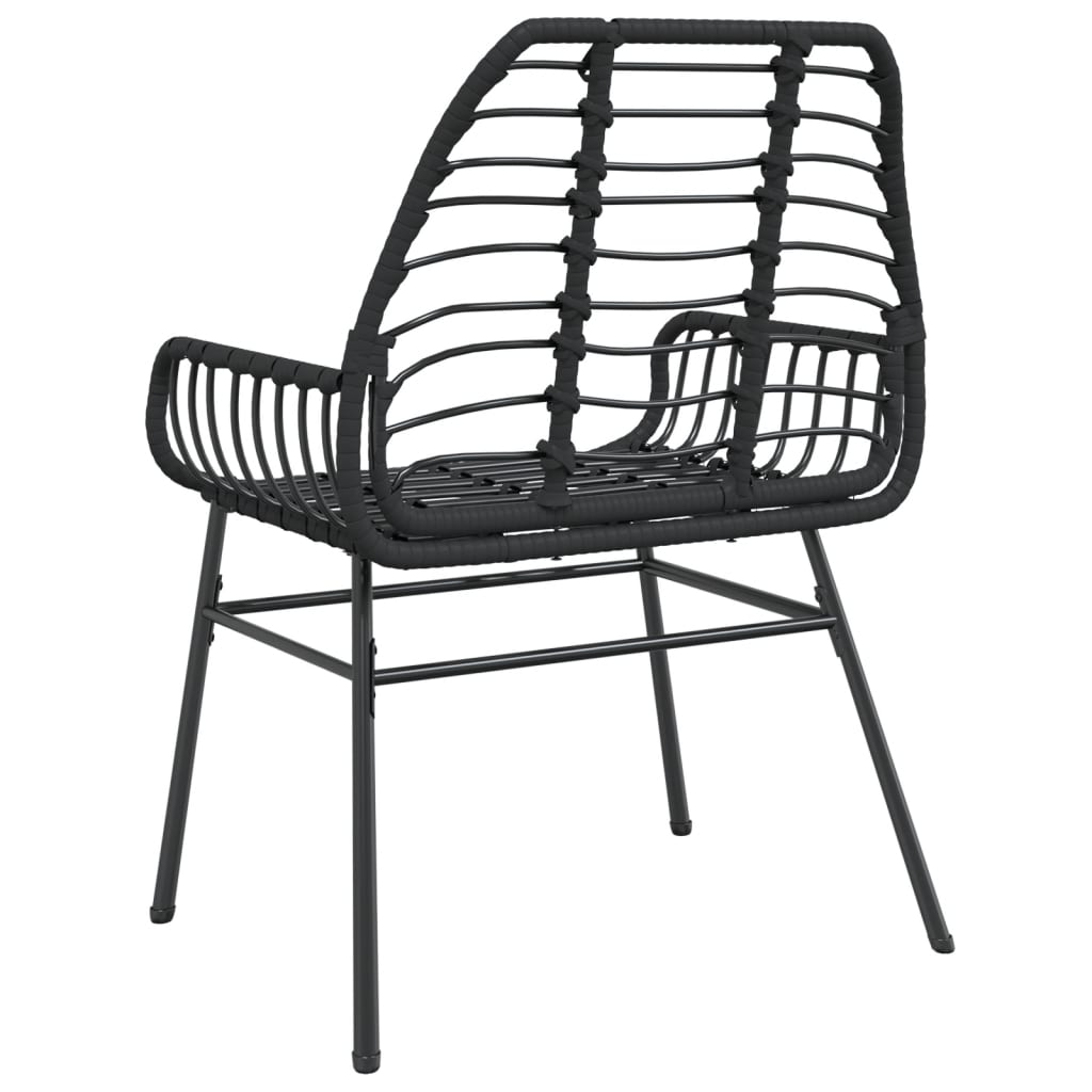 Tuinstoelen 2 st poly rattan zwart is nu te koop bij PeponiXL, paradijselijk wonen!