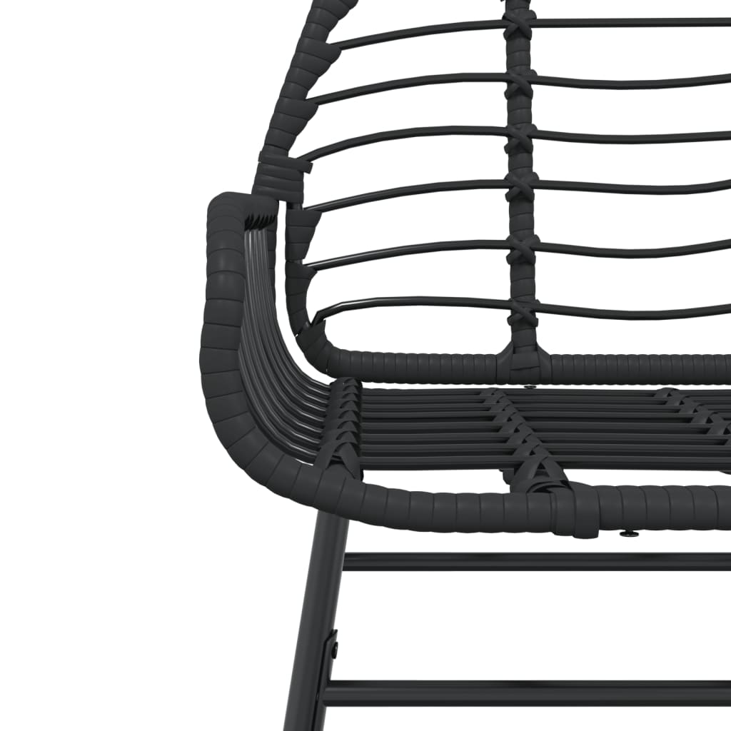 Tuinstoelen 2 st poly rattan zwart is nu te koop bij PeponiXL, paradijselijk wonen!