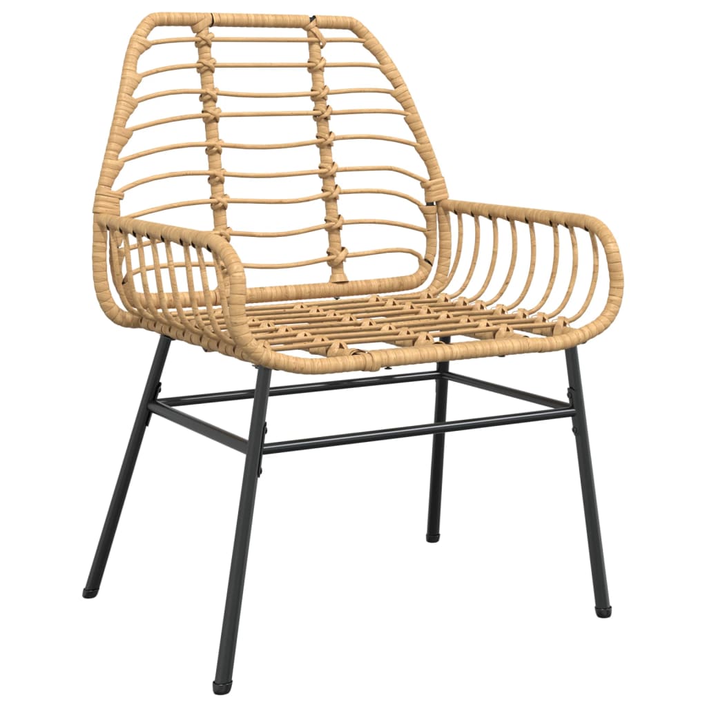 Tuinstoel bruin poly rattan 2 st is nu te koop bij PeponiXL, paradijselijk wonen!