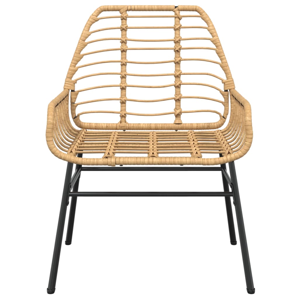 Tuinstoel bruin poly rattan 2 st is nu te koop bij PeponiXL, paradijselijk wonen!