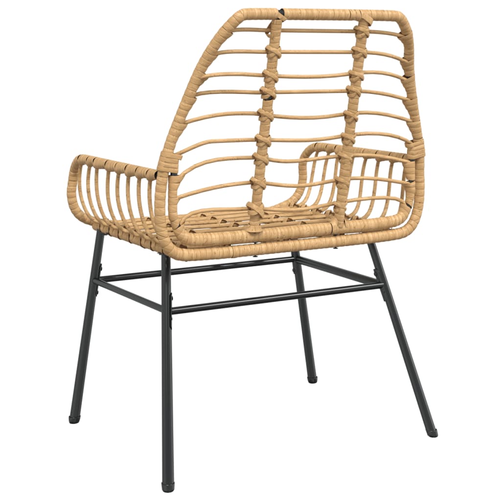 Tuinstoel bruin poly rattan 2 st is nu te koop bij PeponiXL, paradijselijk wonen!