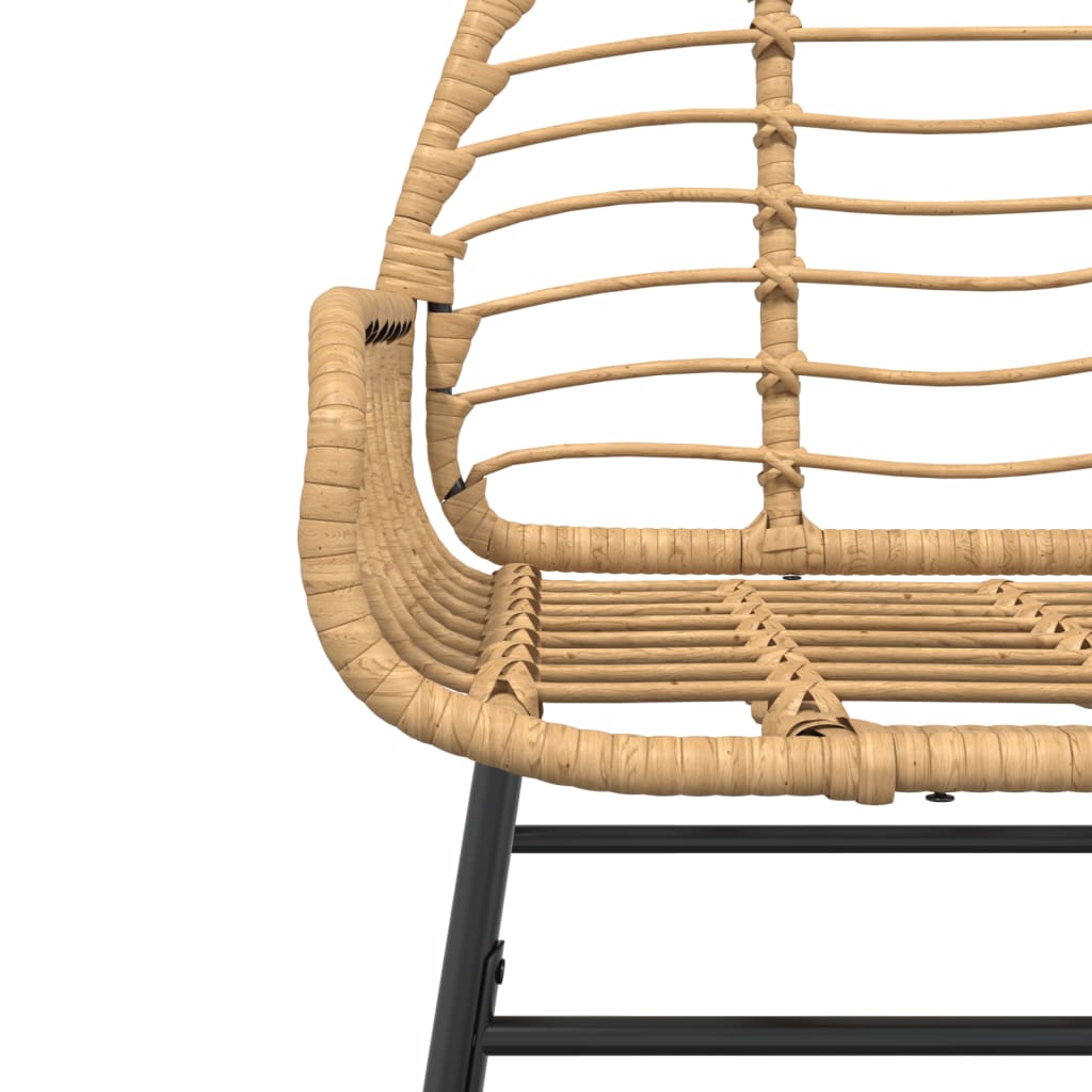 Tuinstoel bruin poly rattan 2 st is nu te koop bij PeponiXL, paradijselijk wonen!