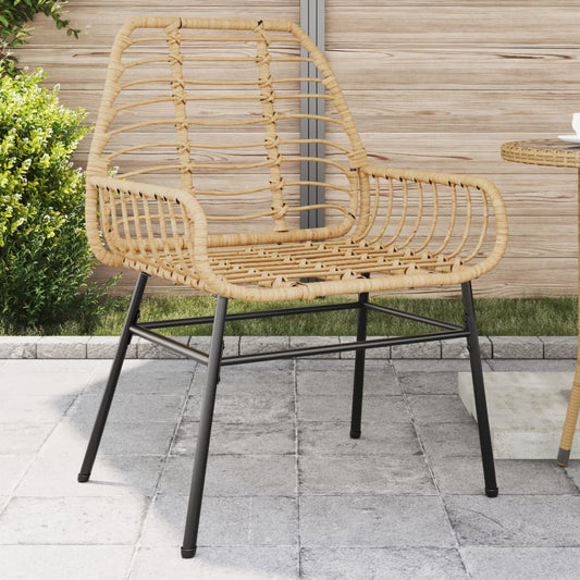 Tuinstoel bruin poly rattan 2 st is nu te koop bij PeponiXL, paradijselijk wonen!