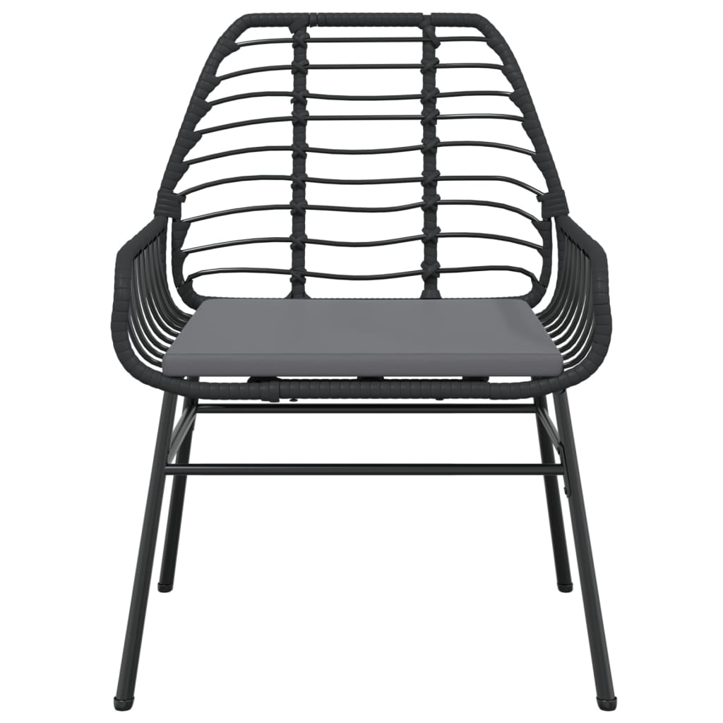 Tuinstoelen 2 st met kussens poly rattan zwart is nu te koop bij PeponiXL, paradijselijk wonen!
