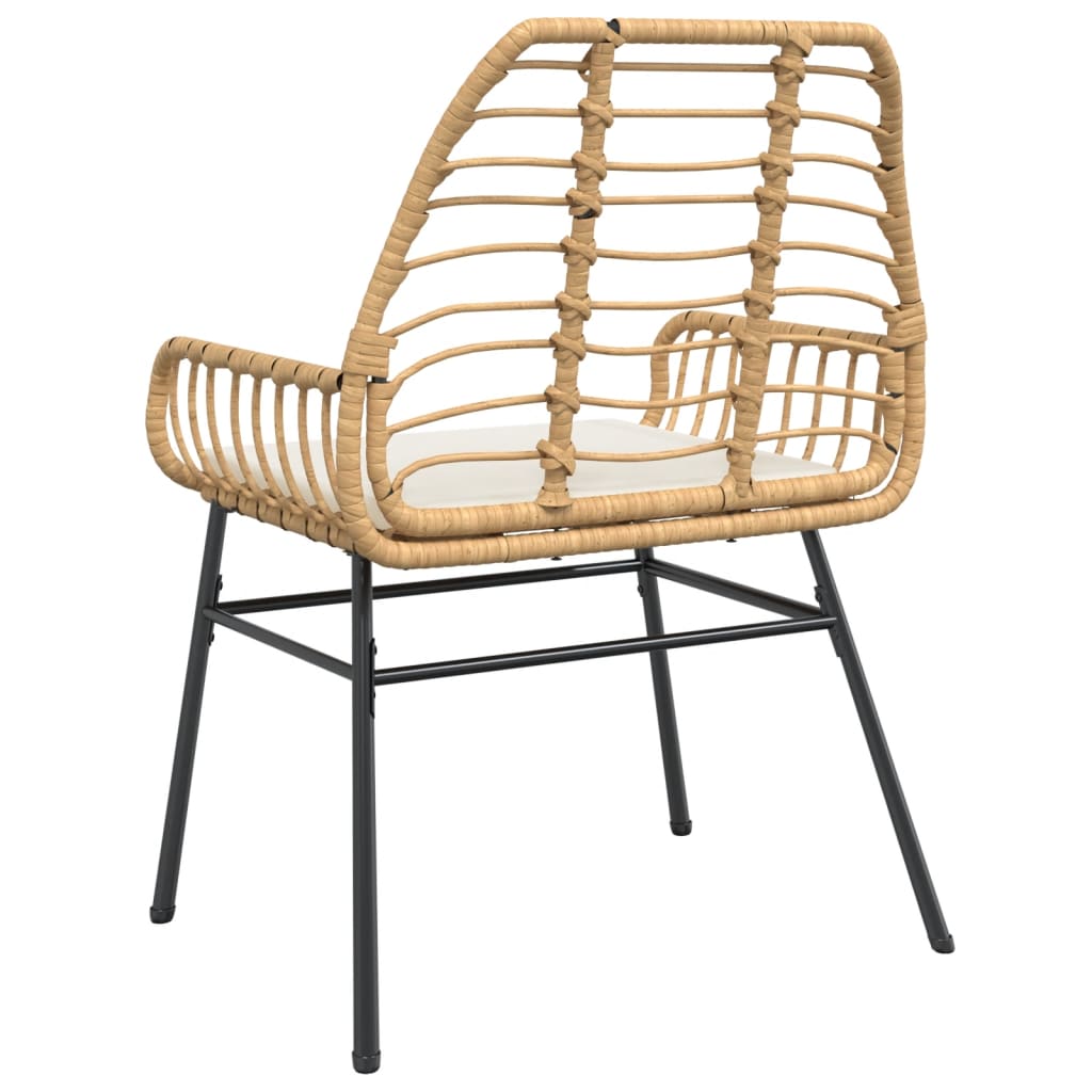 Tuinstoelen 2 st met kussens poly rattan bruin is nu te koop bij PeponiXL, paradijselijk wonen!