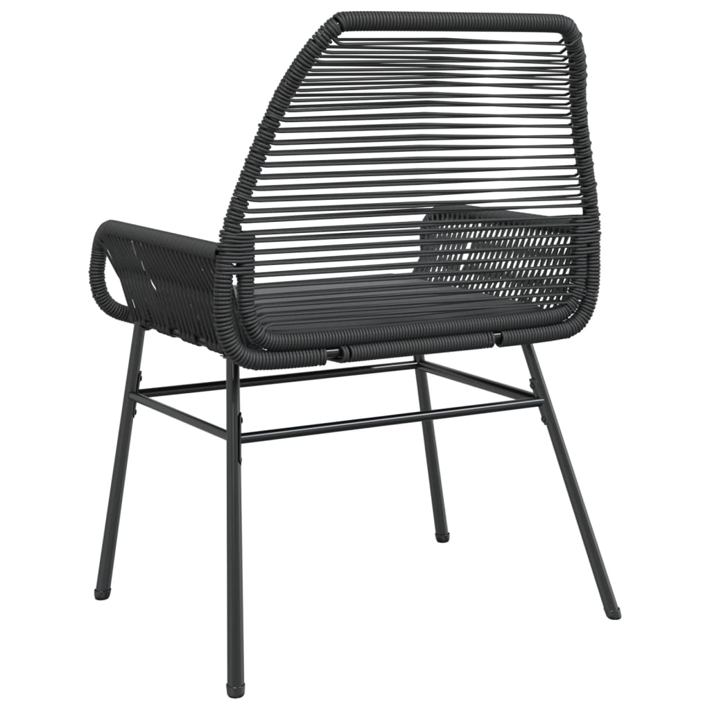 Tuinstoelen 2 st met kussens poly rattan zwart is nu te koop bij PeponiXL, paradijselijk wonen!