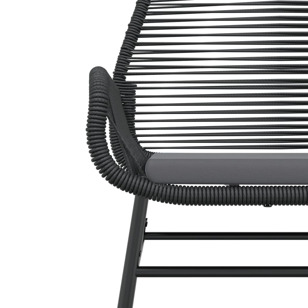 Tuinstoelen 2 st met kussens poly rattan zwart is nu te koop bij PeponiXL, paradijselijk wonen!