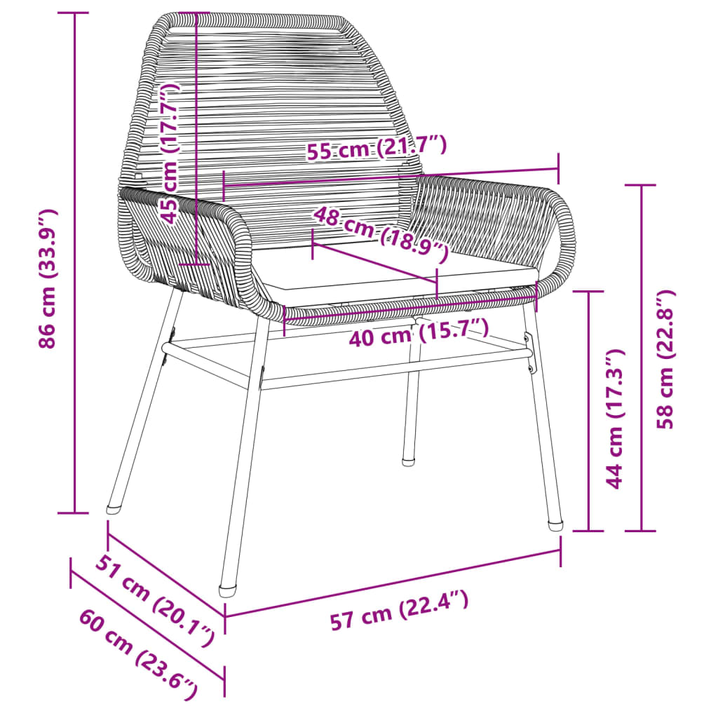 Tuinstoelen 2 st met kussens poly rattan zwart is nu te koop bij PeponiXL, paradijselijk wonen!