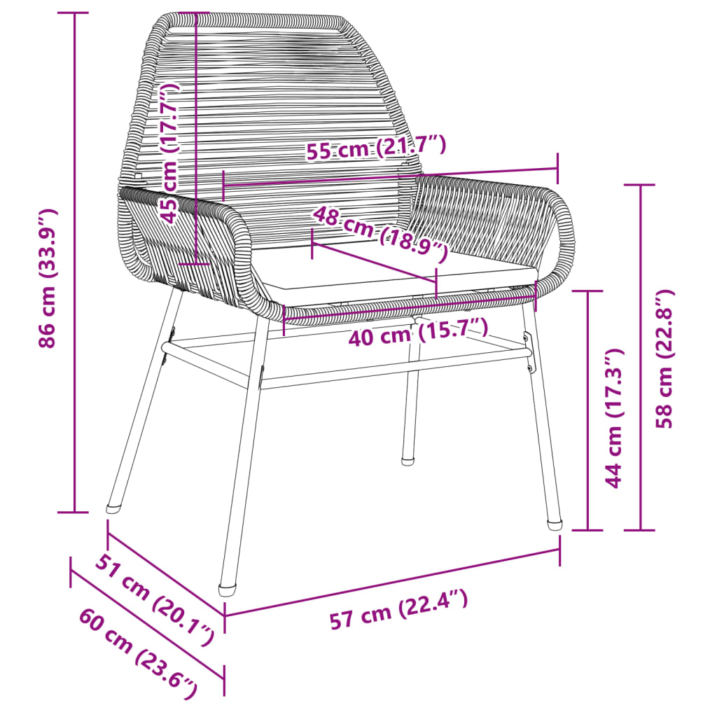 Tuinstoelen 2 st met kussens poly rattan bruin is nu te koop bij PeponiXL, paradijselijk wonen!