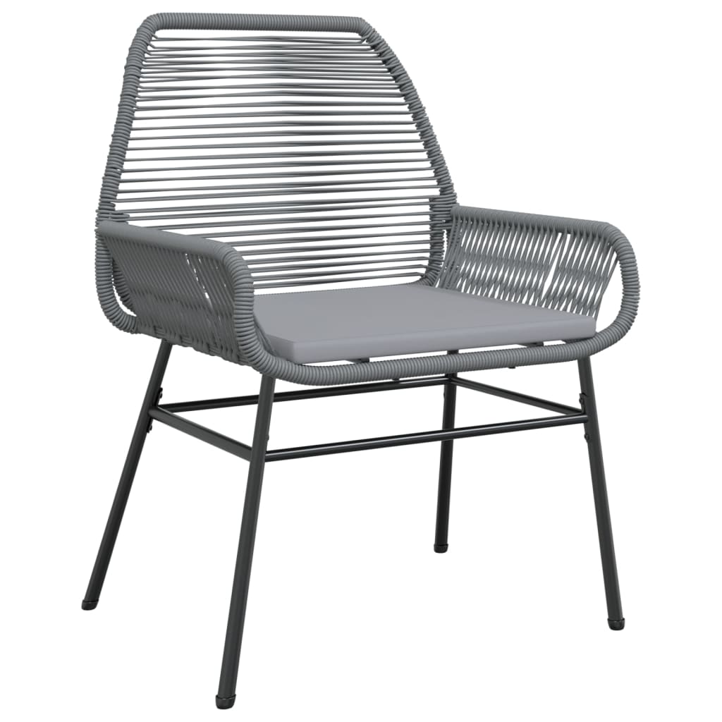 Tuinstoelen 2 st met kussens poly rattan grijs is nu te koop bij PeponiXL, paradijselijk wonen!