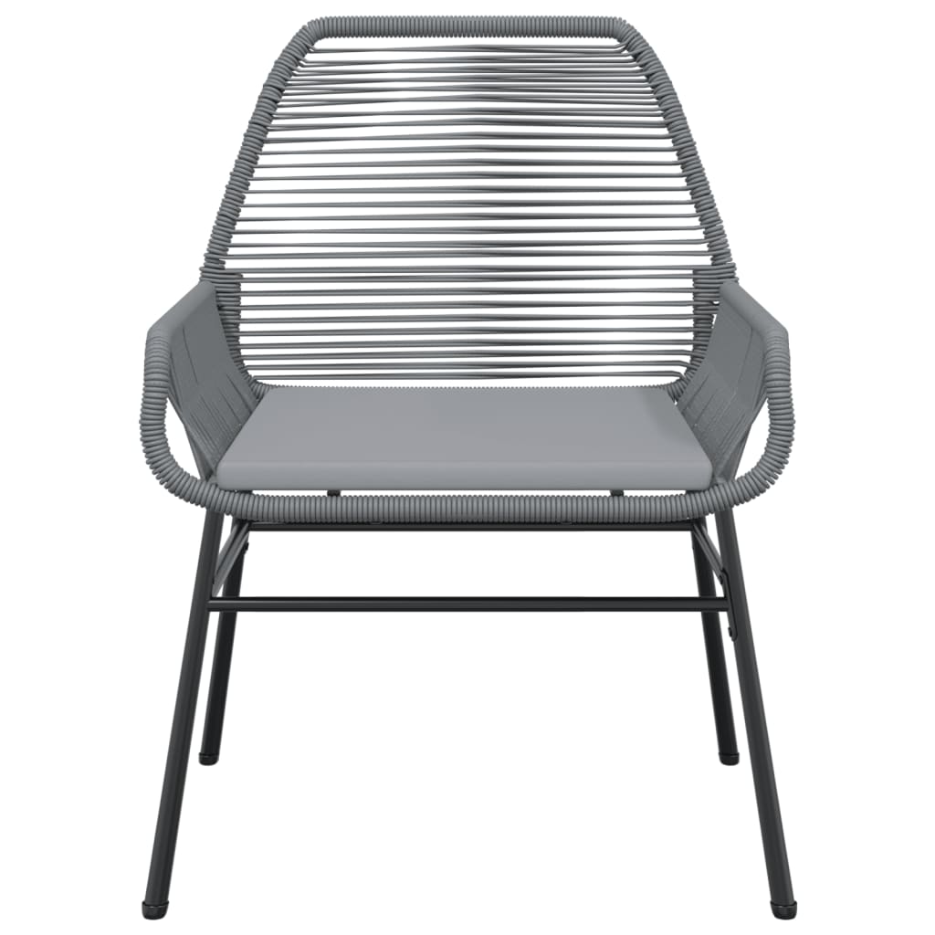 Tuinstoelen 2 st met kussens poly rattan grijs is nu te koop bij PeponiXL, paradijselijk wonen!