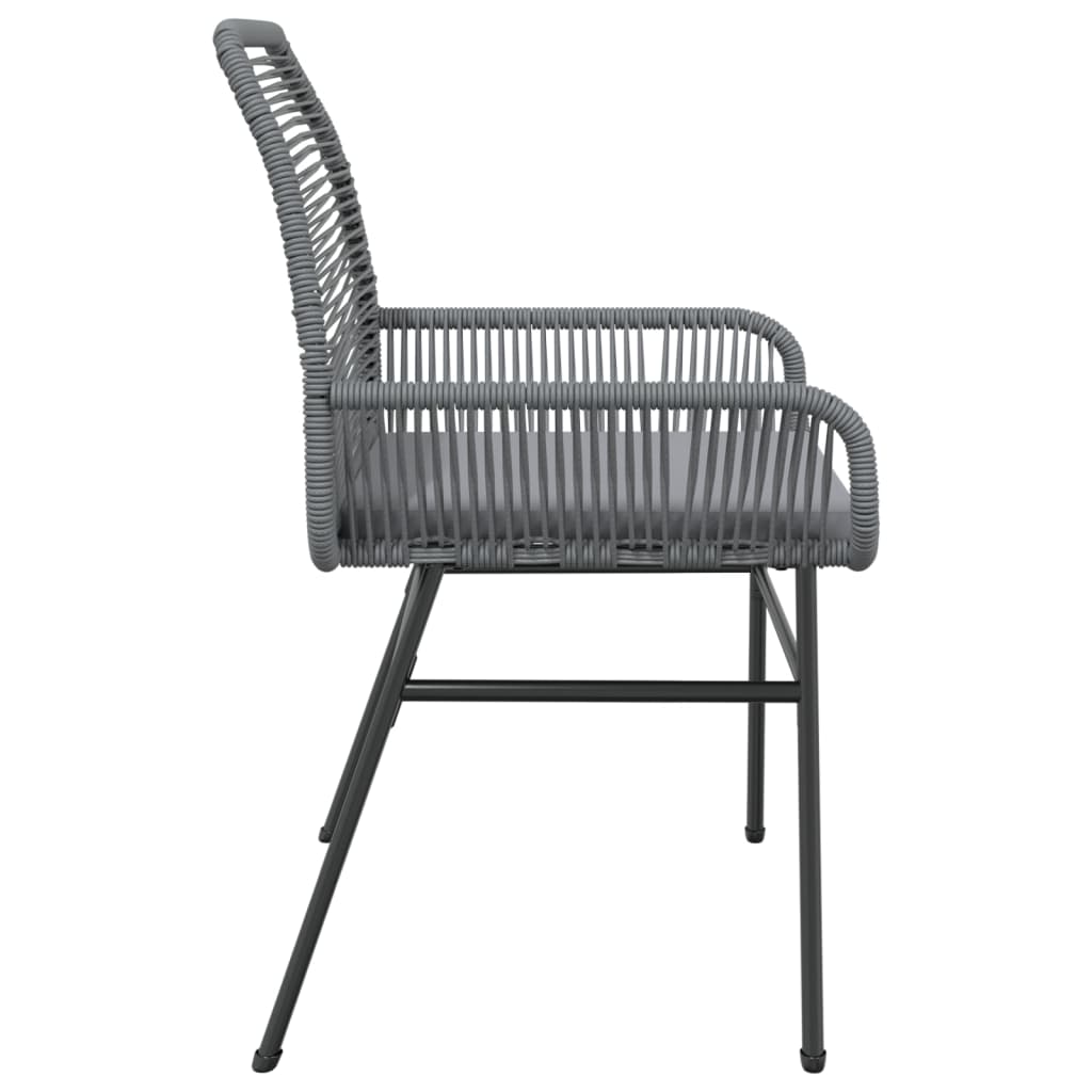 Tuinstoelen 2 st met kussens poly rattan grijs is nu te koop bij PeponiXL, paradijselijk wonen!