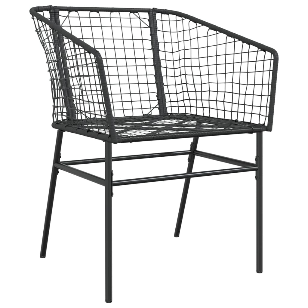 Tuinstoelen 2 st poly rattan zwart is nu te koop bij PeponiXL, paradijselijk wonen!