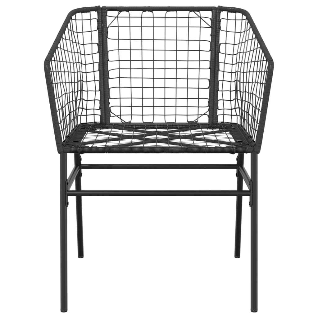 Tuinstoelen 2 st poly rattan zwart is nu te koop bij PeponiXL, paradijselijk wonen!