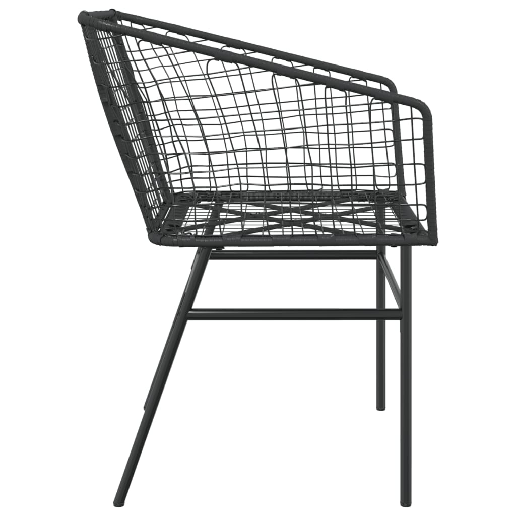 Tuinstoelen 2 st poly rattan zwart is nu te koop bij PeponiXL, paradijselijk wonen!