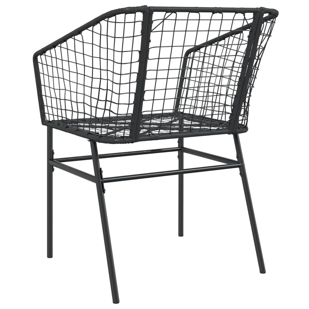 Tuinstoelen 2 st poly rattan zwart is nu te koop bij PeponiXL, paradijselijk wonen!