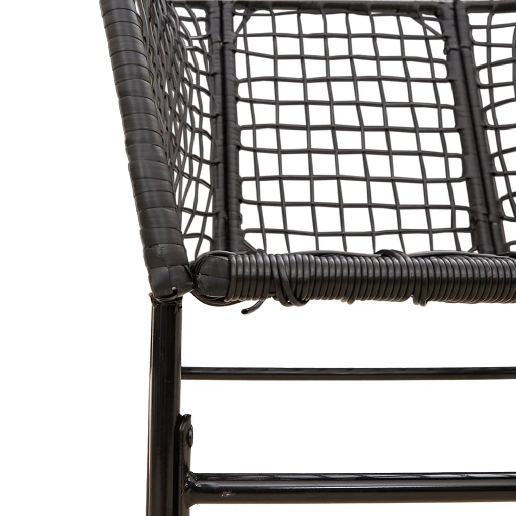 Tuinstoelen 2 st poly rattan zwart is nu te koop bij PeponiXL, paradijselijk wonen!