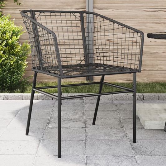 Tuinstoelen 2 st poly rattan zwart is nu te koop bij PeponiXL, paradijselijk wonen!