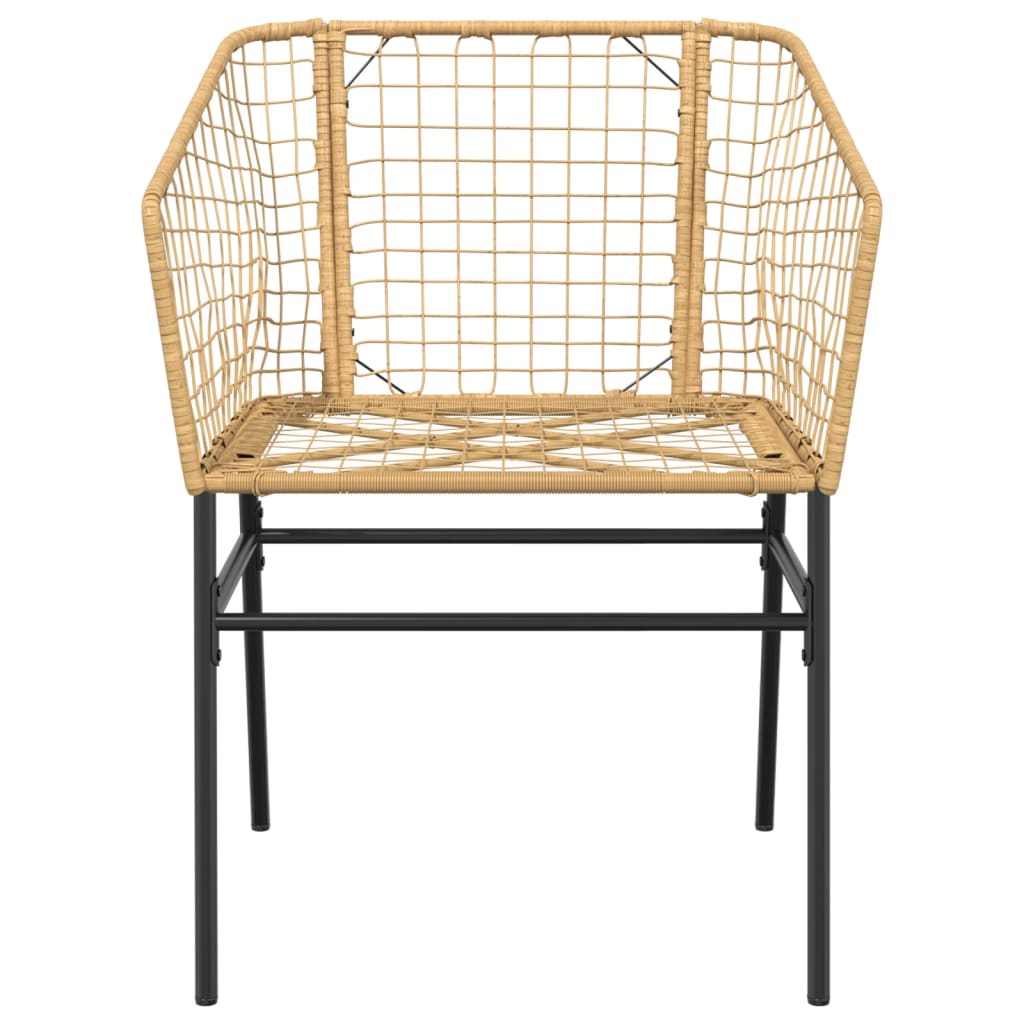Tuinstoel bruin poly rattan 2 st is nu te koop bij PeponiXL, paradijselijk wonen!