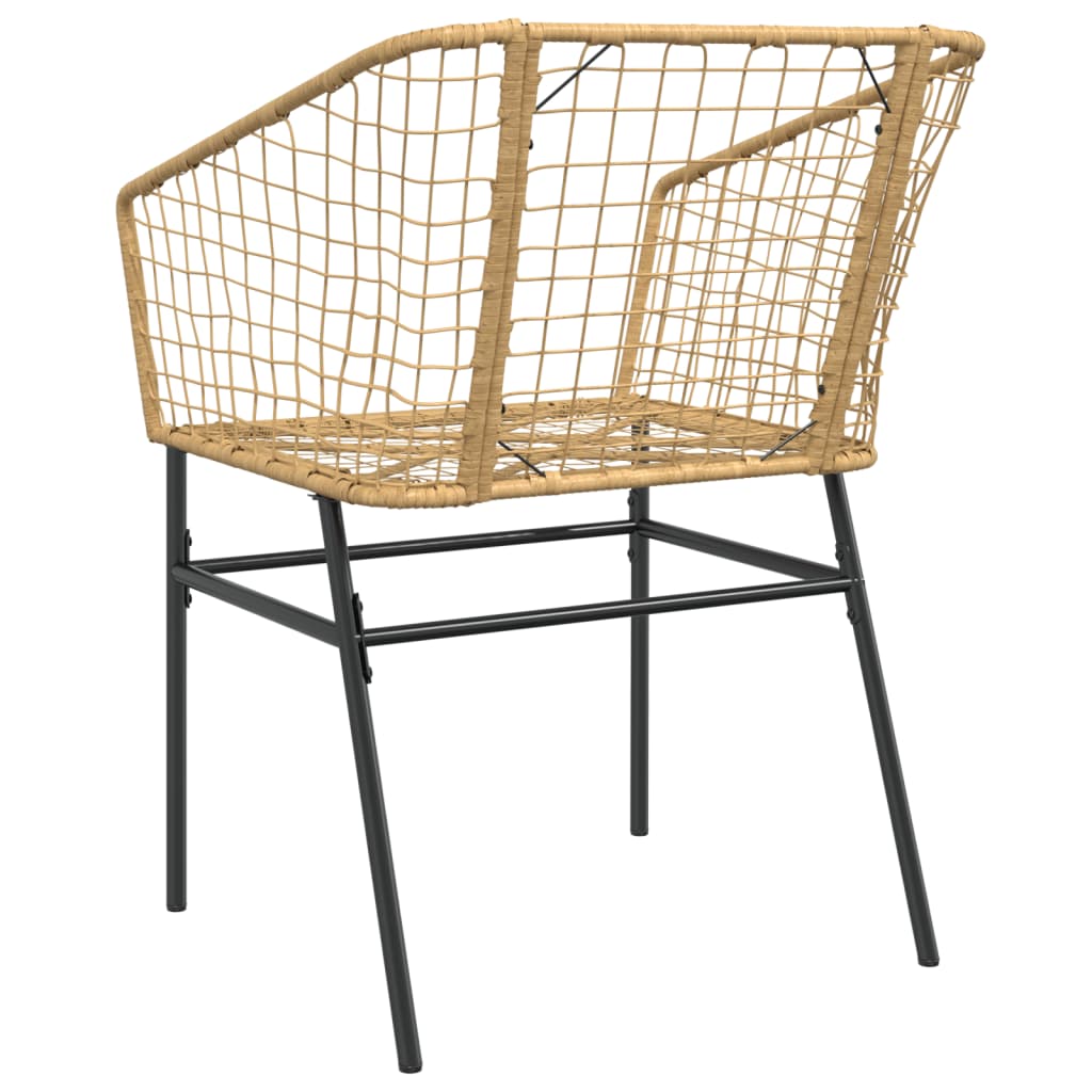 Tuinstoel bruin poly rattan 2 st is nu te koop bij PeponiXL, paradijselijk wonen!