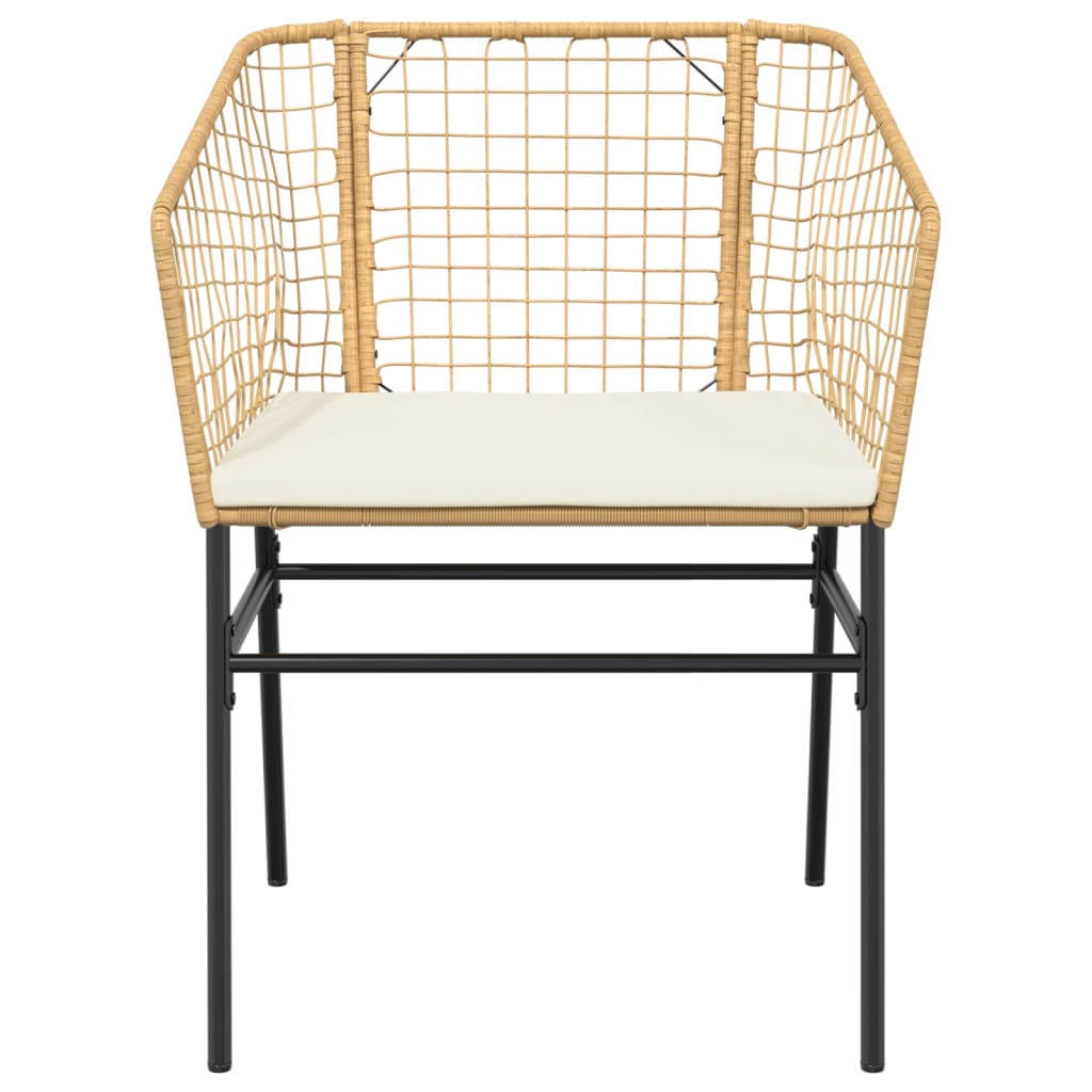 Tuinstoelen 2 st met kussens poly rattan bruin is nu te koop bij PeponiXL, paradijselijk wonen!