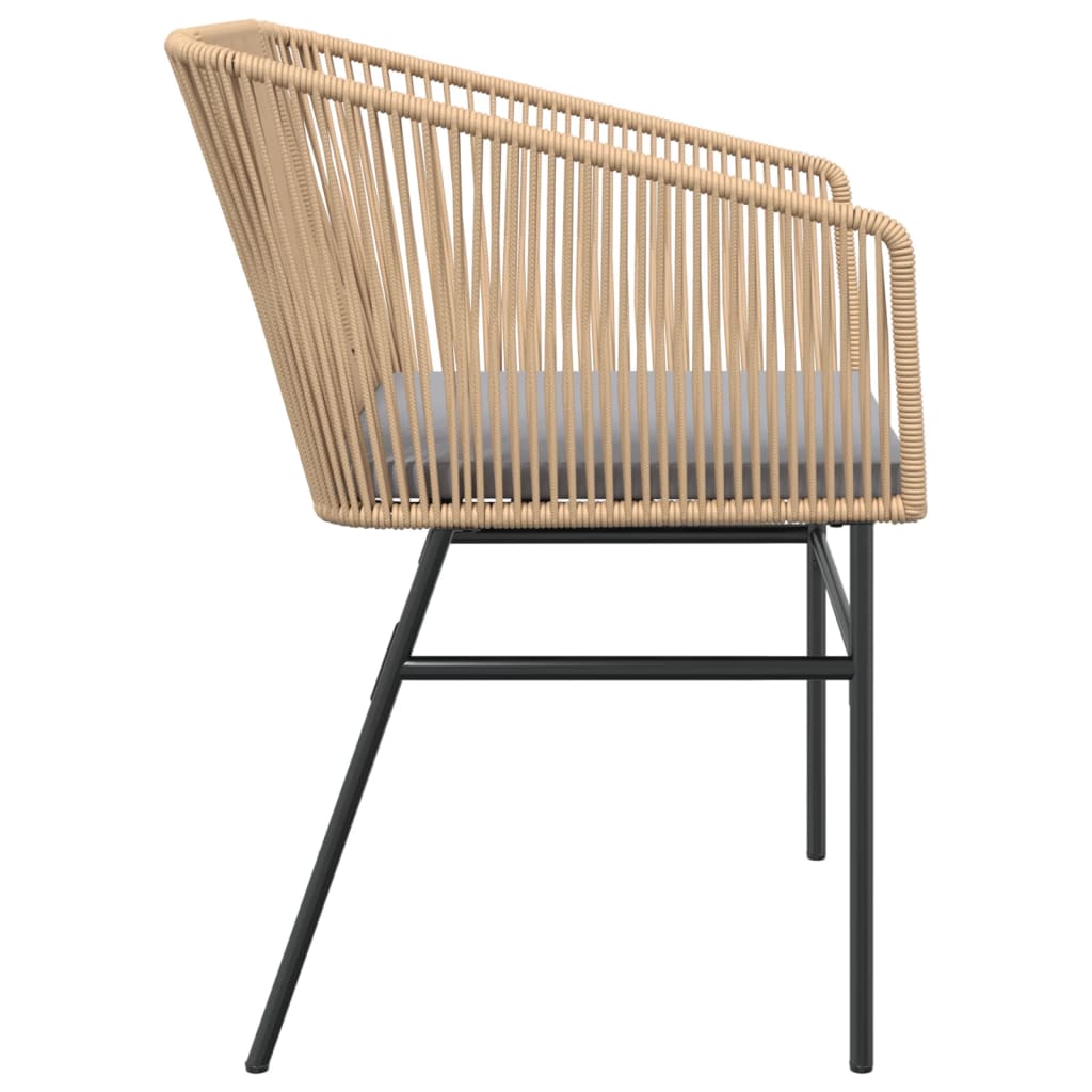 Tuinstoelen 2 st met kussens poly rattan bruin is nu te koop bij PeponiXL, paradijselijk wonen!