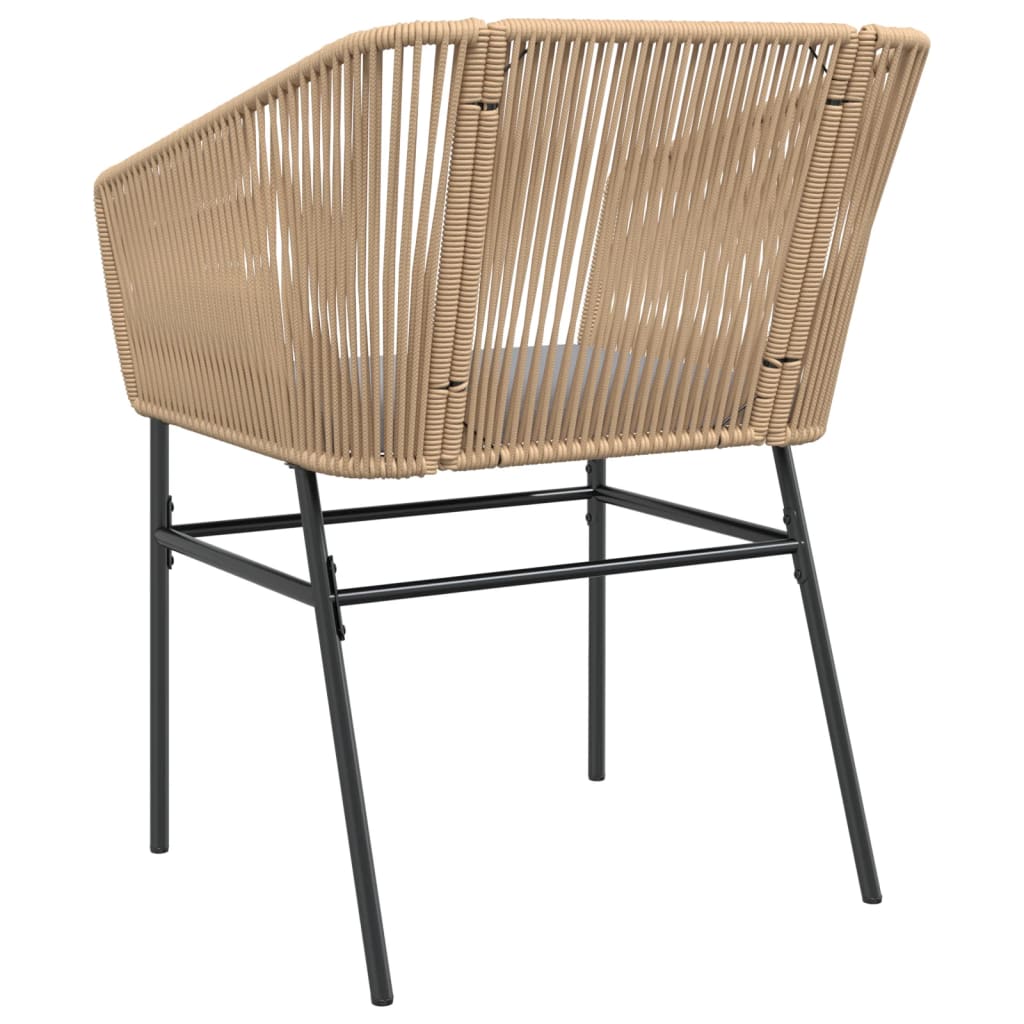 Tuinstoelen 2 st met kussens poly rattan bruin is nu te koop bij PeponiXL, paradijselijk wonen!