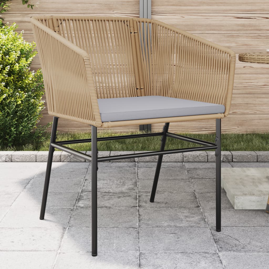 Tuinstoelen 2 st met kussens poly rattan bruin is nu te koop bij PeponiXL, paradijselijk wonen!