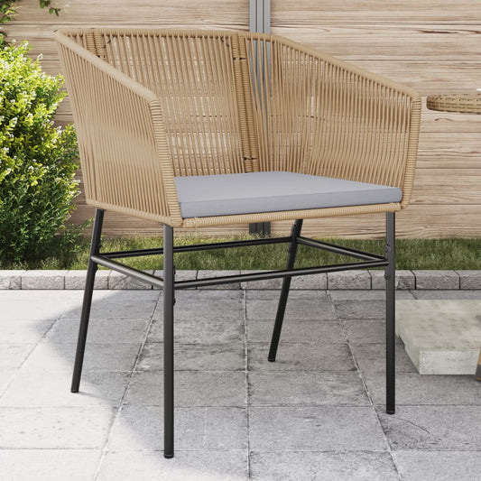 Tuinstoelen 2 st met kussens poly rattan bruin is nu te koop bij PeponiXL, paradijselijk wonen!