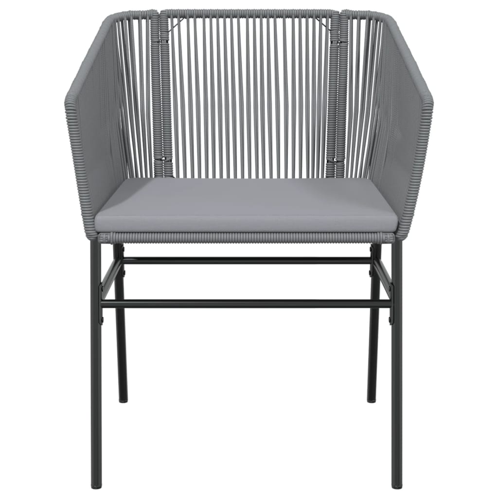 Tuinstoelen 2 st met kussens poly rattan grijs is nu te koop bij PeponiXL, paradijselijk wonen!