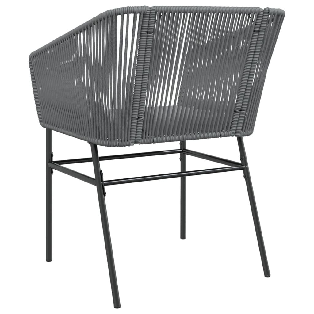 Tuinstoelen 2 st met kussens poly rattan grijs is nu te koop bij PeponiXL, paradijselijk wonen!