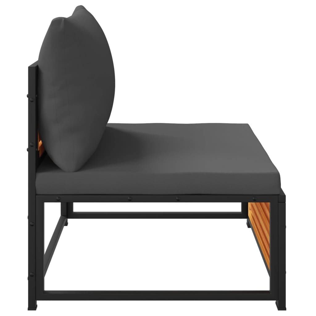 Tuinbank zonder armleuningen met kussens massief acaciahout is nu te koop bij PeponiXL, paradijselijk wonen!