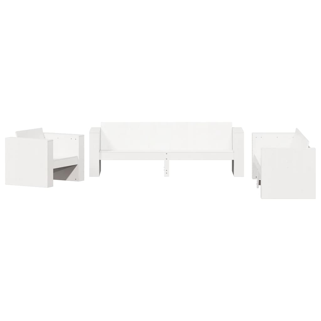2-delige Loungeset massief grenenhout wit is nu te koop bij PeponiXL, paradijselijk wonen!