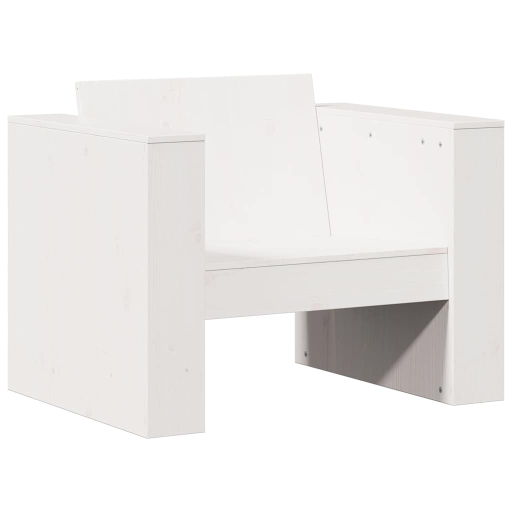 2-delige Loungeset massief grenenhout wit is nu te koop bij PeponiXL, paradijselijk wonen!