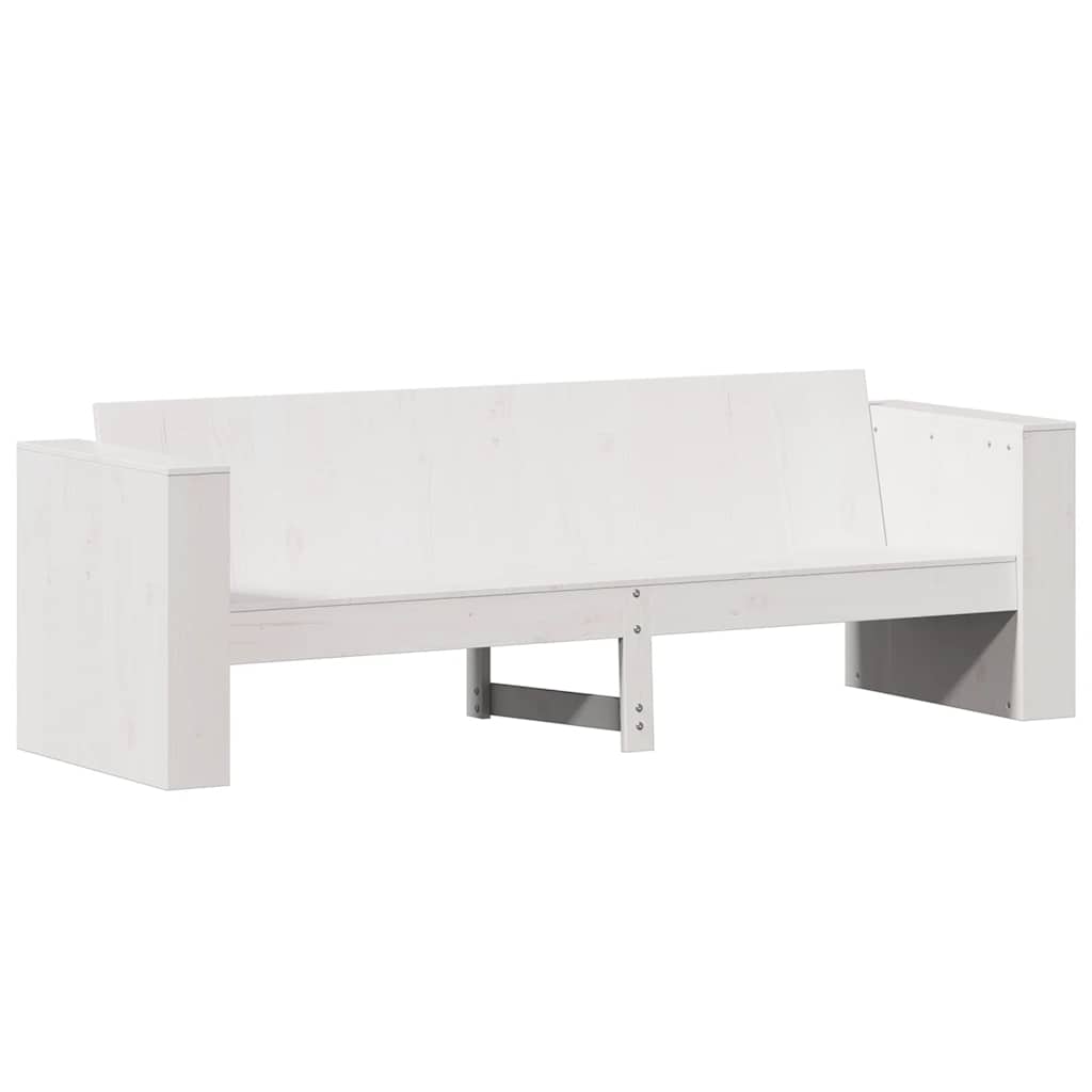 2-delige Loungeset massief grenenhout wit is nu te koop bij PeponiXL, paradijselijk wonen!