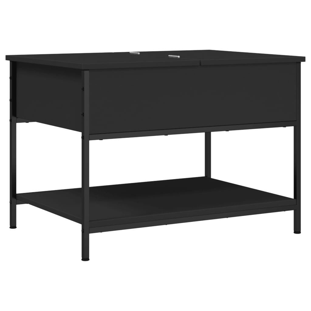 Salontafel 70x50x50 cm bewerkt hout en metaal zwart is nu te koop bij PeponiXL, paradijselijk wonen!